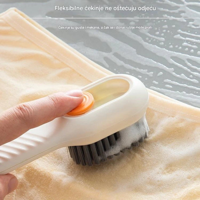 Innovative Liquid Dispensing Shoe Brush, Perfect for Soft and Delicate Shoes