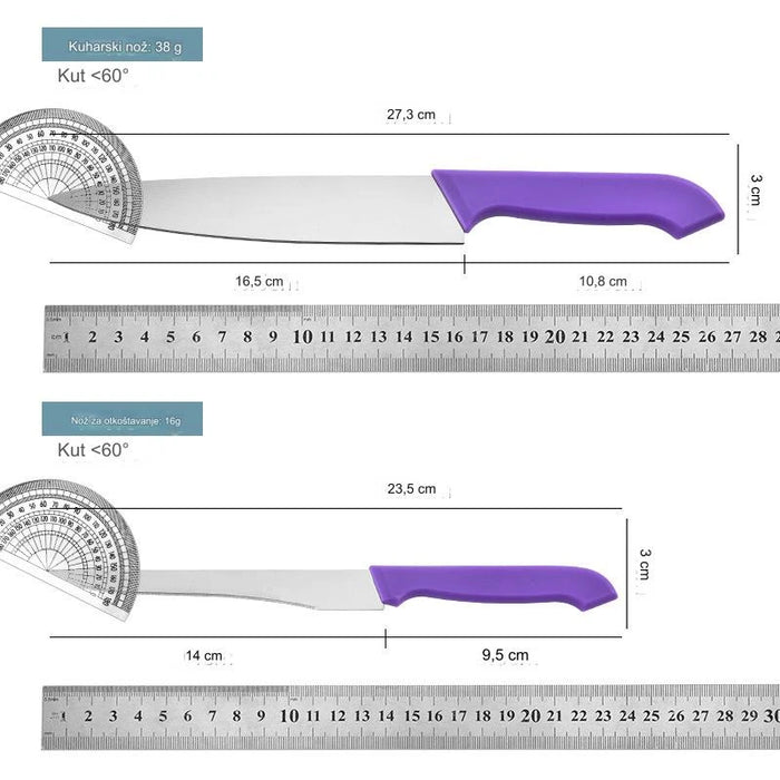 Fruit knife set for kitchen furniture and outdoor travel