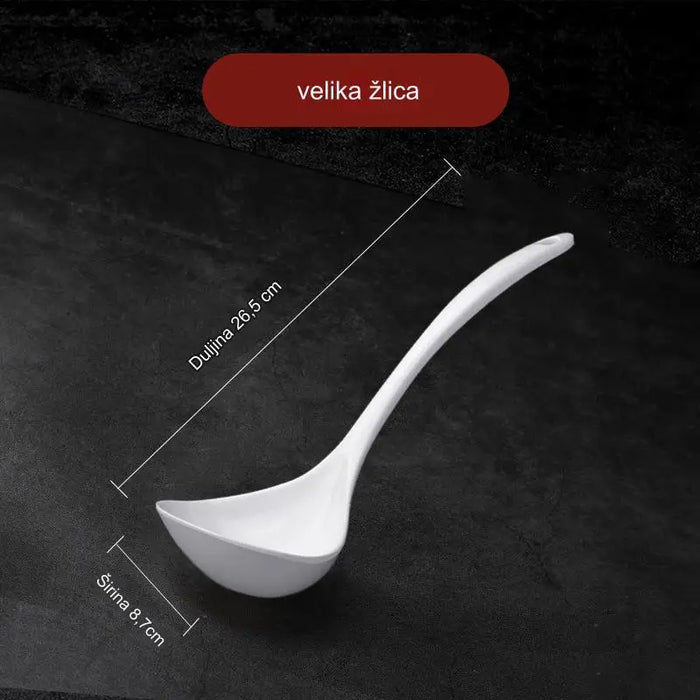 Imitation porcelain plastic spoon