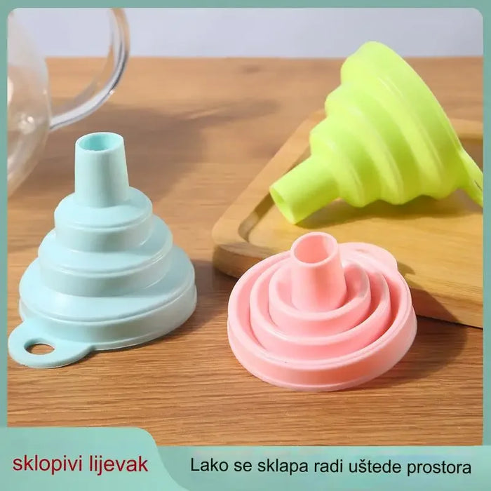 Large Diameter Silicone Funnel for Liquid Separation - Perfect for Kitchen Use!