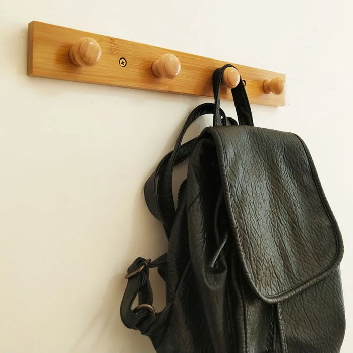 Solid Wood Storage Clothes Hook