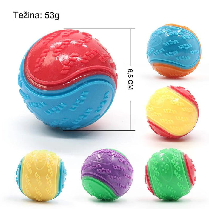 Chewing Training Toy for Puppies and Small Dogs, Squeaky Balls with Durable TPR Material