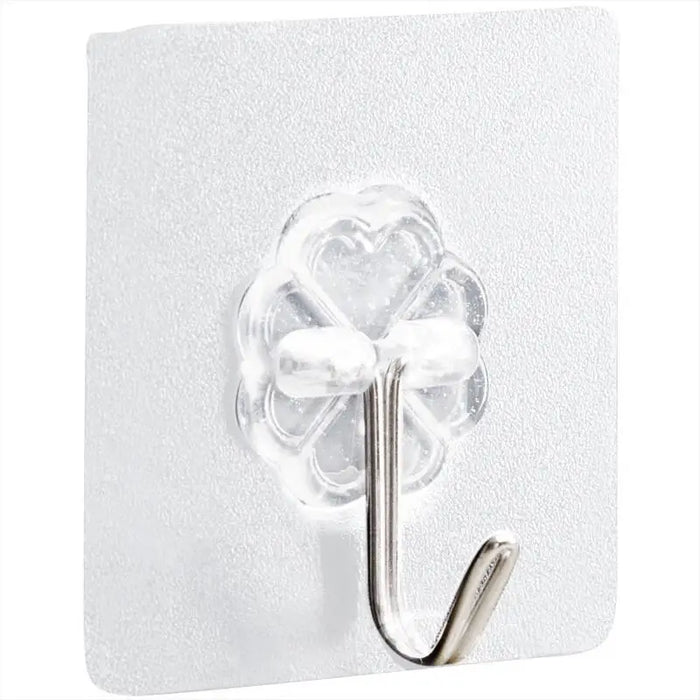 Invisible magic glue hooks for bathroom walls, transparent heavy-duty hooks