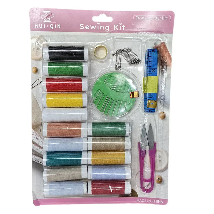 Multi Functional Sewing Tool Set, Complete with Needle, Thread, Buttons, Pins, Scissors, Etc