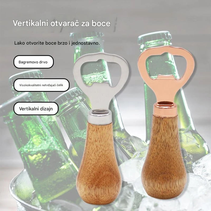 Creative vertical wine bottle opener stainless steel bottle opener