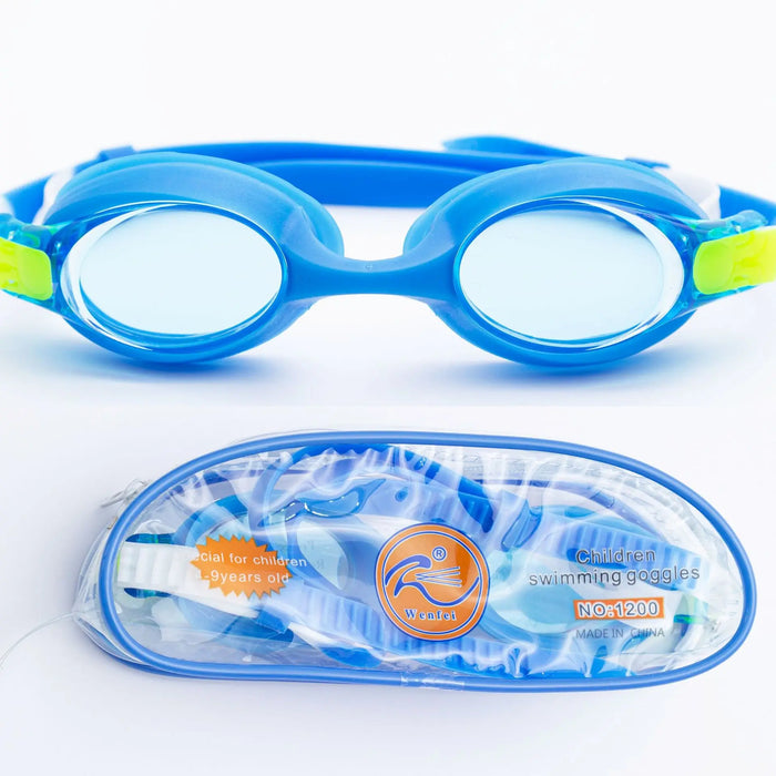 Cute and comfortable candy-colored silicone children's swimming goggles