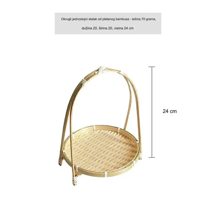 Creative bamboo woven small basket