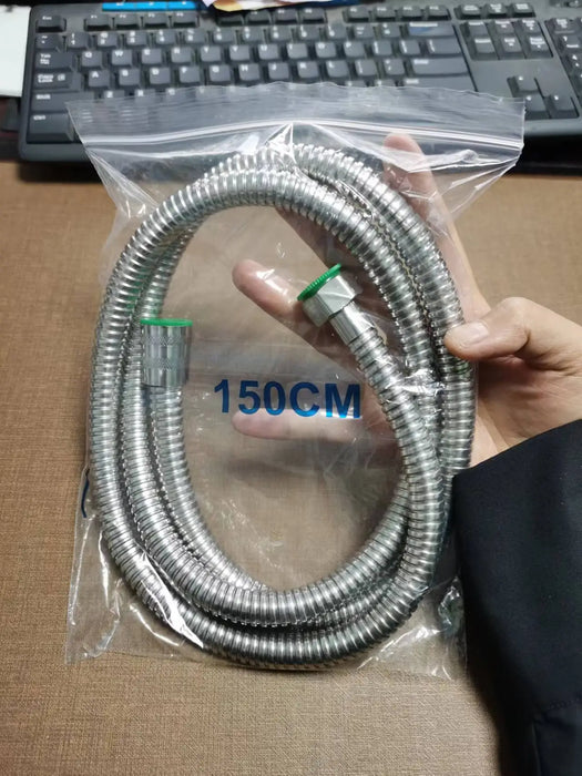 Stainless steel explosion-proof shower and hose set for bathroom water heater