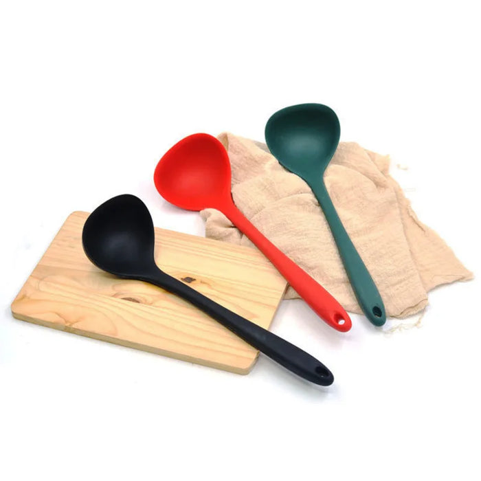 Creative large silicone spoon, heat-resistant non-stick pan