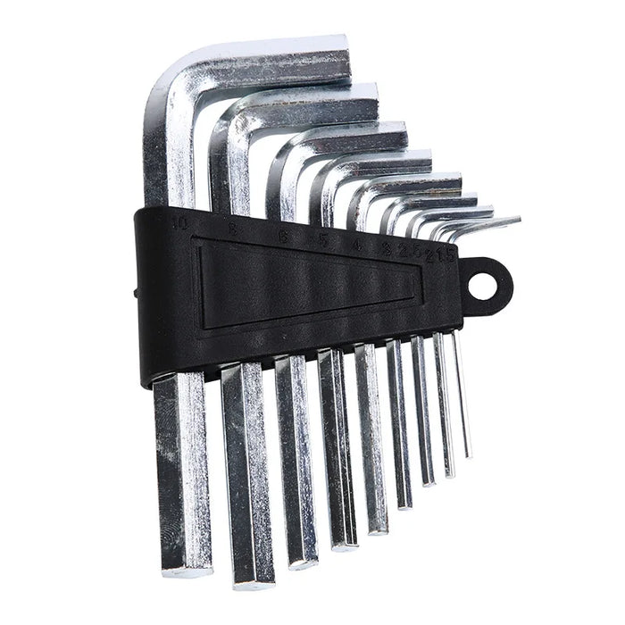 Extended L-shaped ball wrench set with hexagon