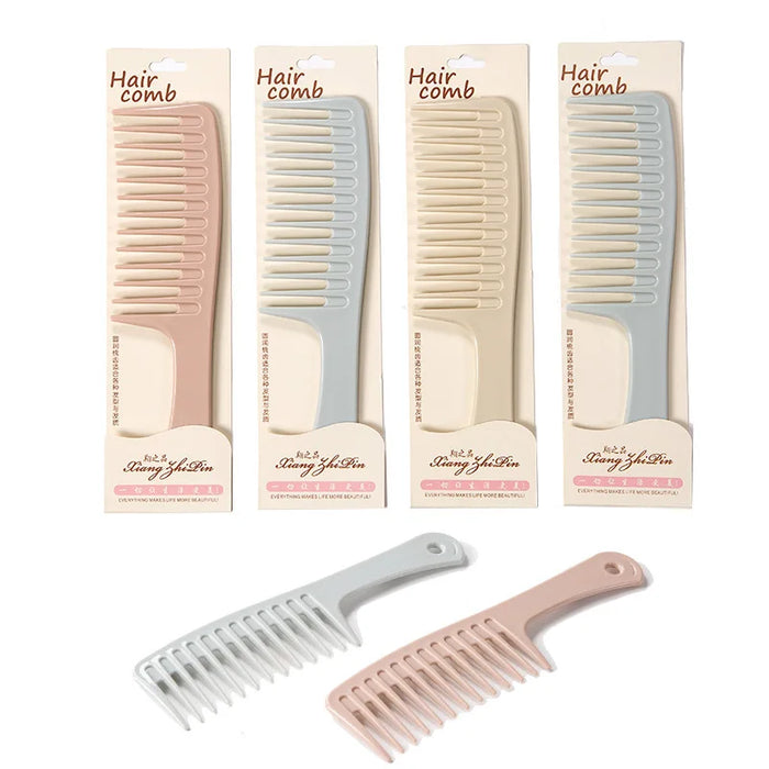 Professional plastic comb with wide teeth suitable for thick, curly, or wavy hair