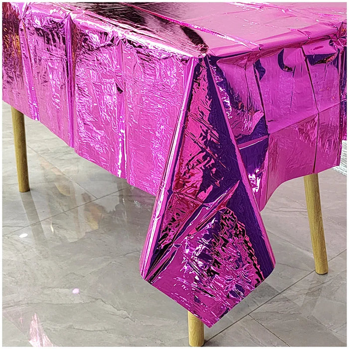 Disposable waterproof aluminum foil birthday party tablecloth scene props decorative supplies