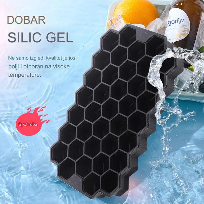 Creative Whiskey Diamond Shaped Ice Cube Tray with Lid Silicone Ice Mold for Round Square Ice Balls