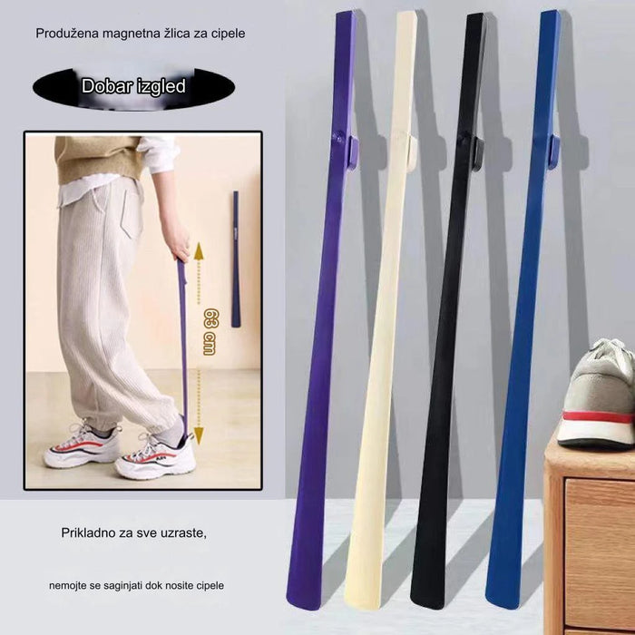 Magnetic shoe corner and boot lifting device for the elderly and pregnant women