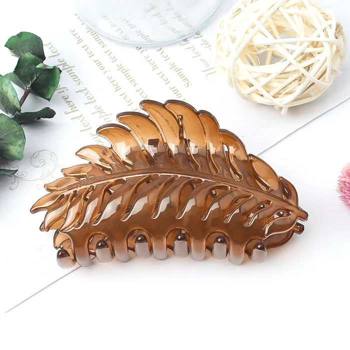 Elegant Matte Leaf Hair Clip for Women Practical Hairpin for All Hair Types