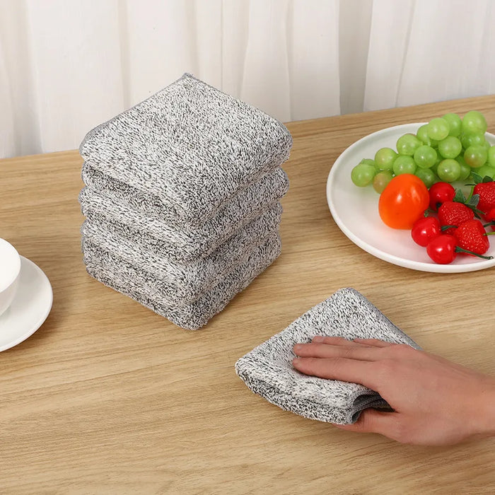 Three-piece kitchen towel scouring cloth