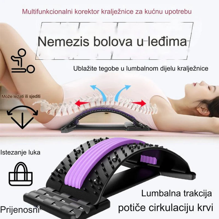 Multifunctional massage pillow for low back pain and lumbar traction