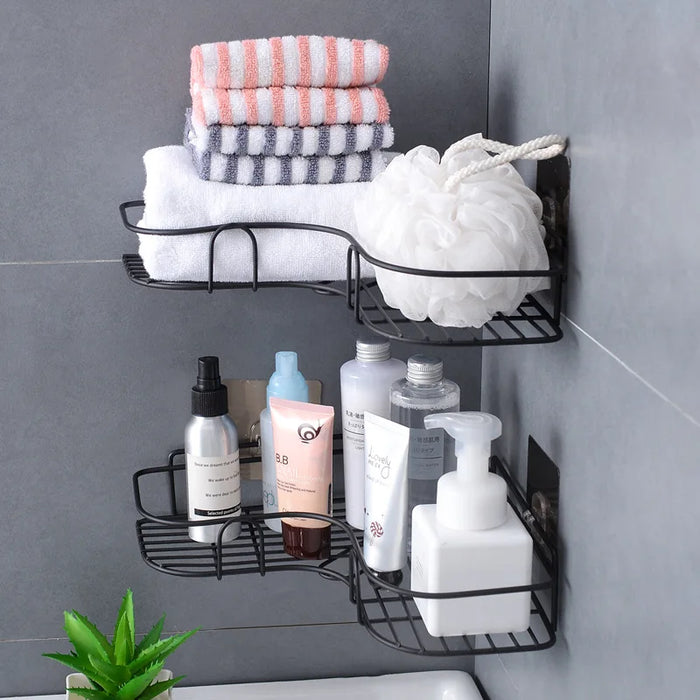 Multifunctional tripod toilet bathroom kitchen wall-mounted storage rack neat and orderly