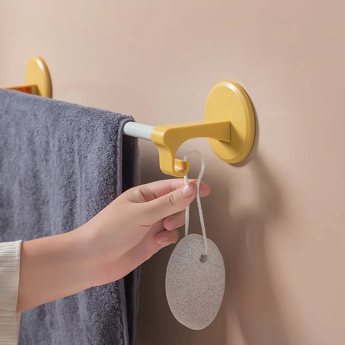 Household bathroom towel rack