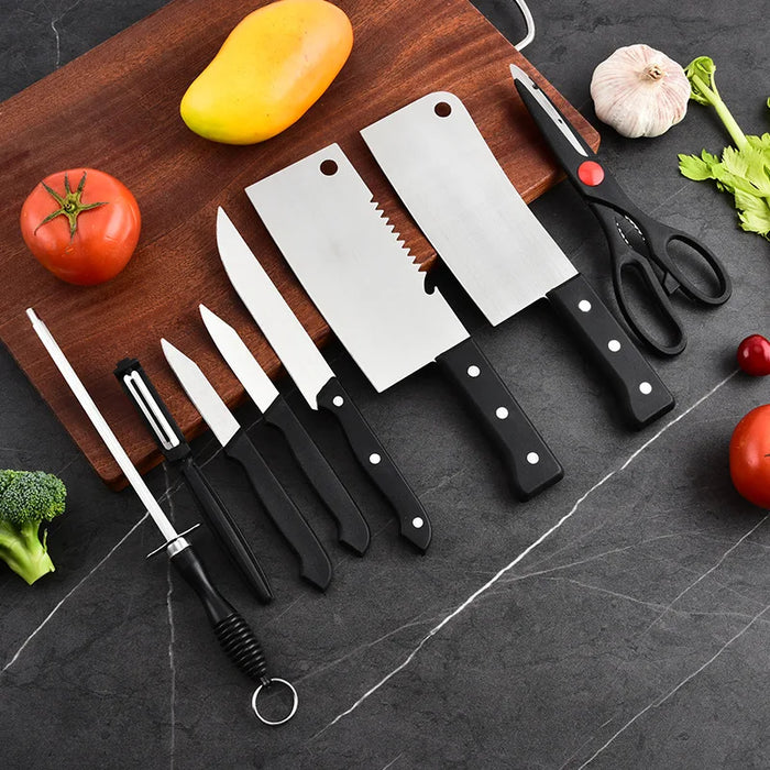 Premium Stainless Steel Chef Knife Set with Non-Slip Handles for Precision Cutting