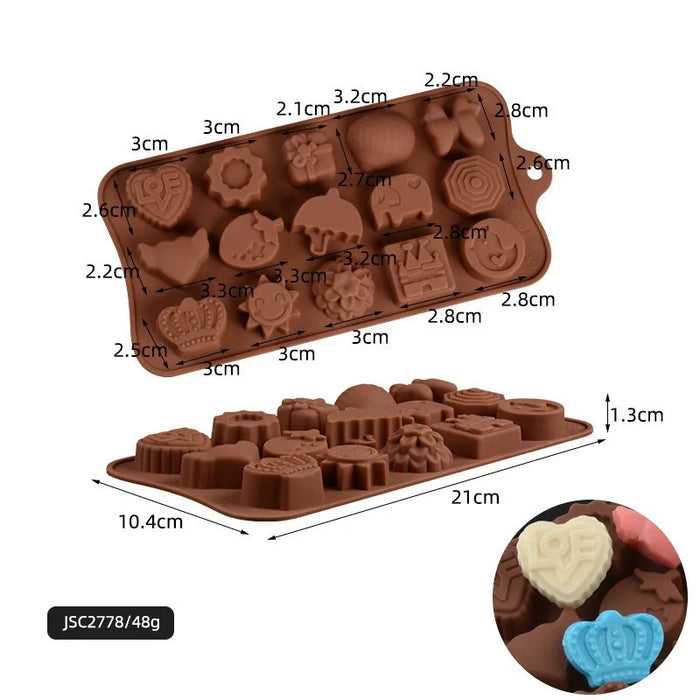 High-quality silicone molds for chocolate making and candy DIY - perfect for pudding