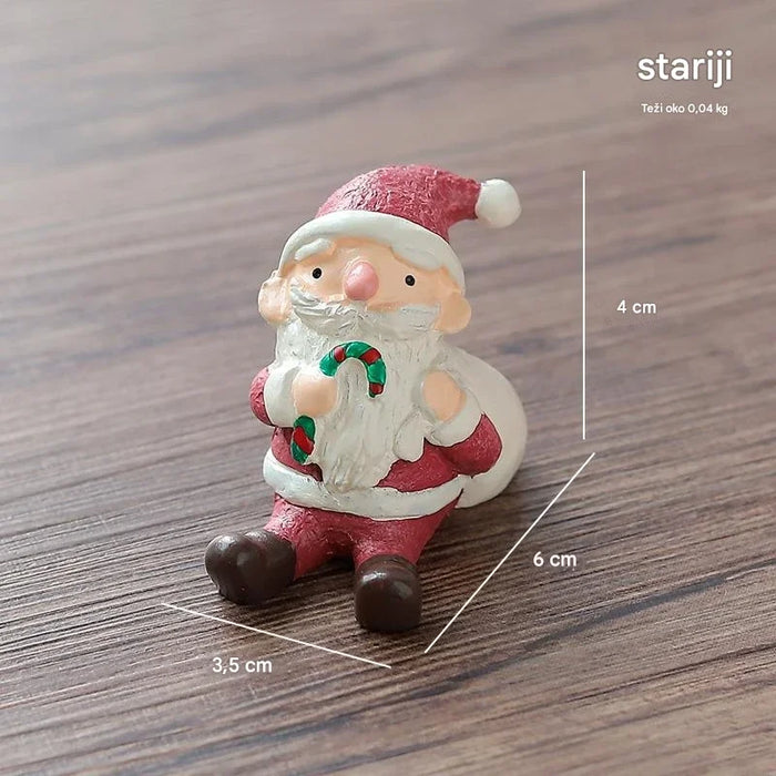 Cute miniature animal resin statue set for Christmas decoration