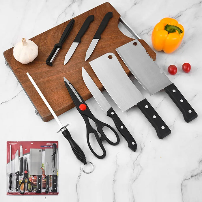 Premium Stainless Steel Chef Knife Set with Non-Slip Handles for Precision Cutting