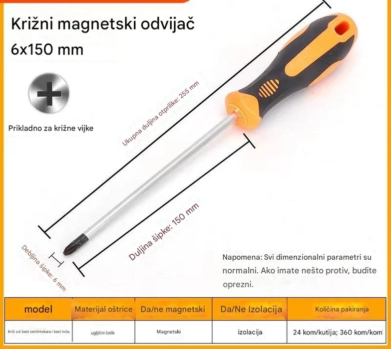 Magnetic screwdriver set - for disassembling maintenance tools