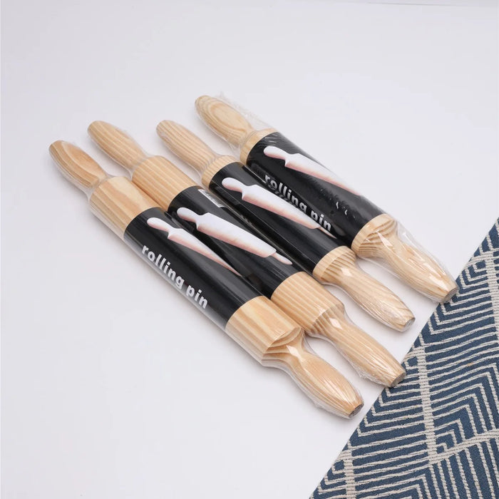 Eco-Friendly and Safe Wooden Rolling Pin for Perfectly Rolled Dough and Baked Goods, Non-Slip Handles