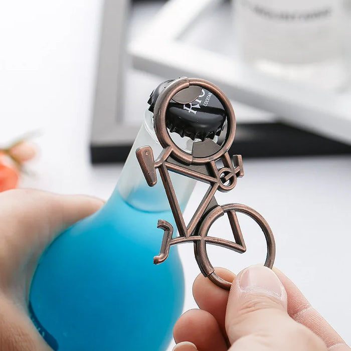 Retro imitation copper bicycle bottle opener