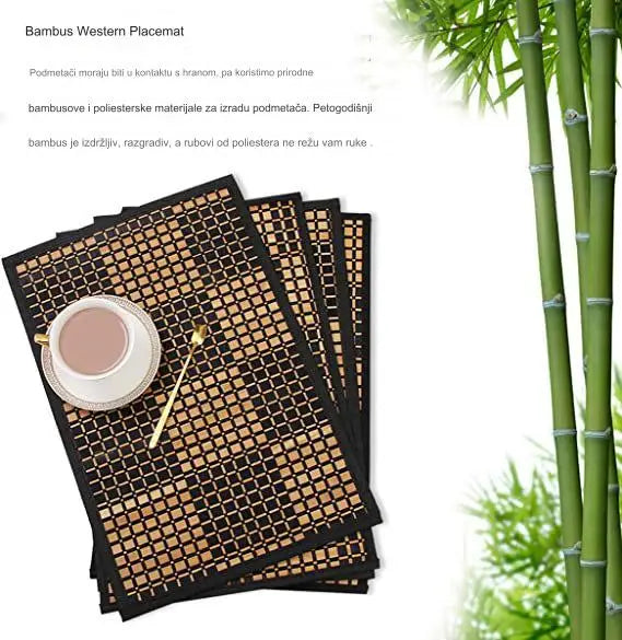 Elegant bamboo mats and mats for stylish dining