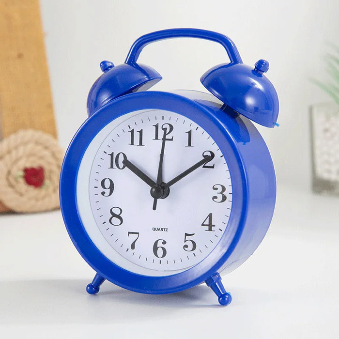 Cute little student alarm clock, desk and bedside clocks with loud ringtones