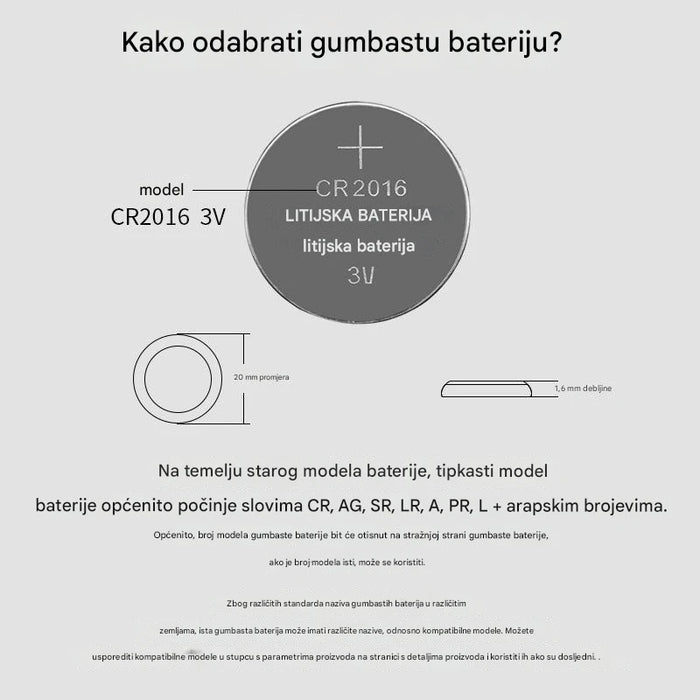 Long-lasting Button Cell Batteries for Toys, Watches, and Electronics - 3V Lithium Manganese Battery