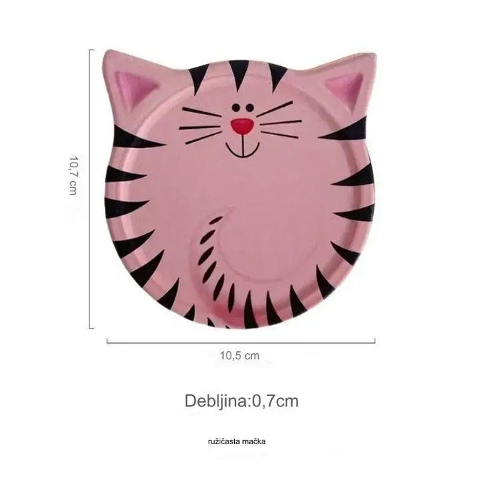 Cute Cat Ceramic Coasters for Drinks, Heat-resistant Mats & Pads for Cups and Bowls