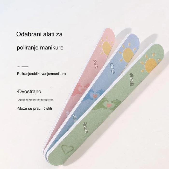 Double sided nail file, used for nail polishing and buffing