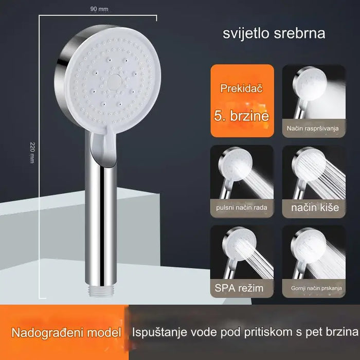 Five Speed Handheld Showerhead