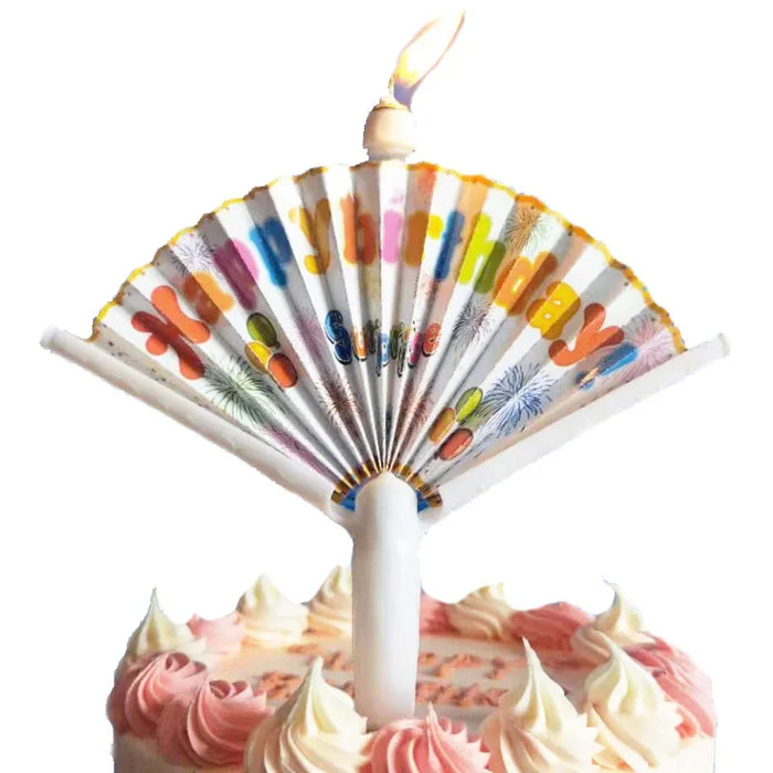 Create the perfect birthday cake atmosphere with our cake decorating candle fan