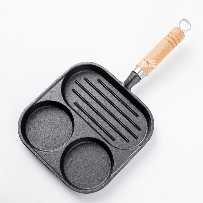 Deepened cast iron egg pancake burger machine mold non-stick pan