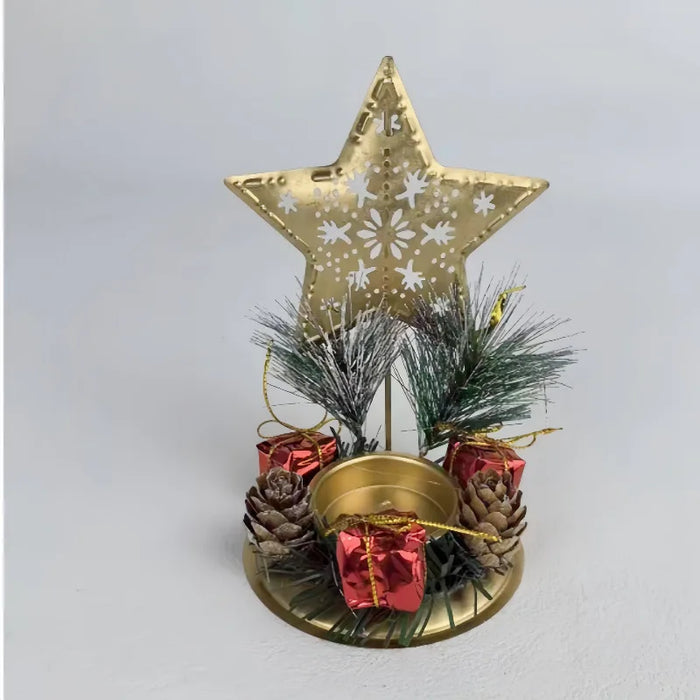 Festive christmas candlestick