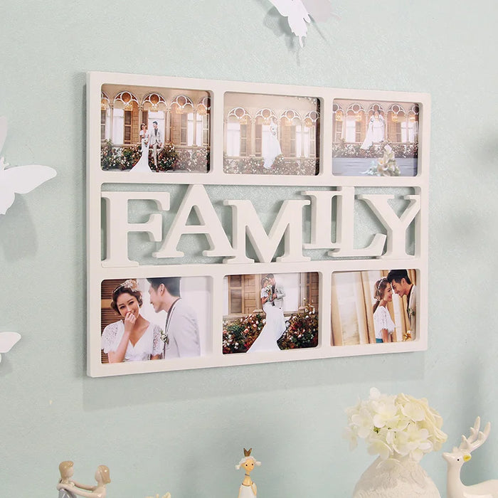 Unique creative wall-mounted photo frame combination plastic crafts