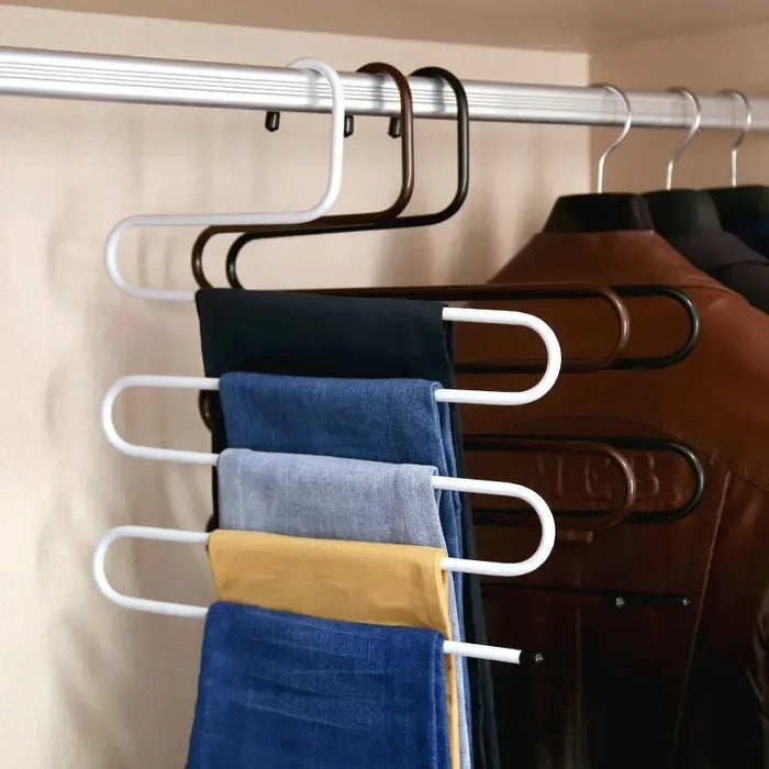 Stainless Steel Hanger with Anti Slip Layer Suitable for Pants Towels and Scarves