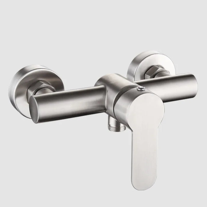 Stainless Steel Shower Faucet with Triple Switch Hot and Cold Mixing Valve