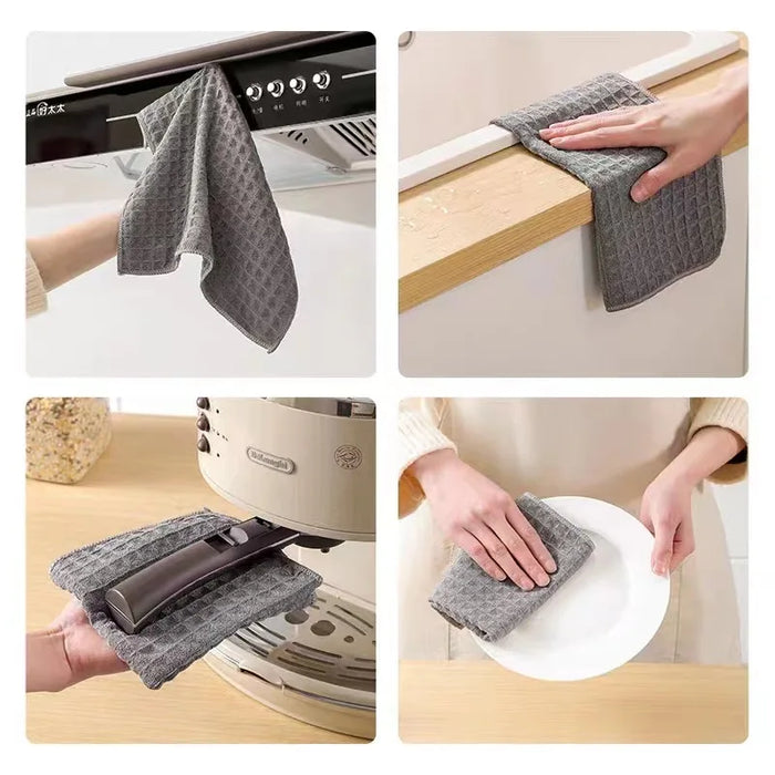 Ultra-fine Fiber Kitchen Cleaning Cloths, Super Absorbent, Non-shedding, Non-fading