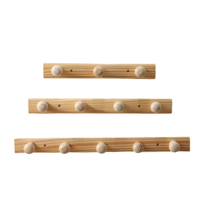 Solid Wood Storage Clothes Hook