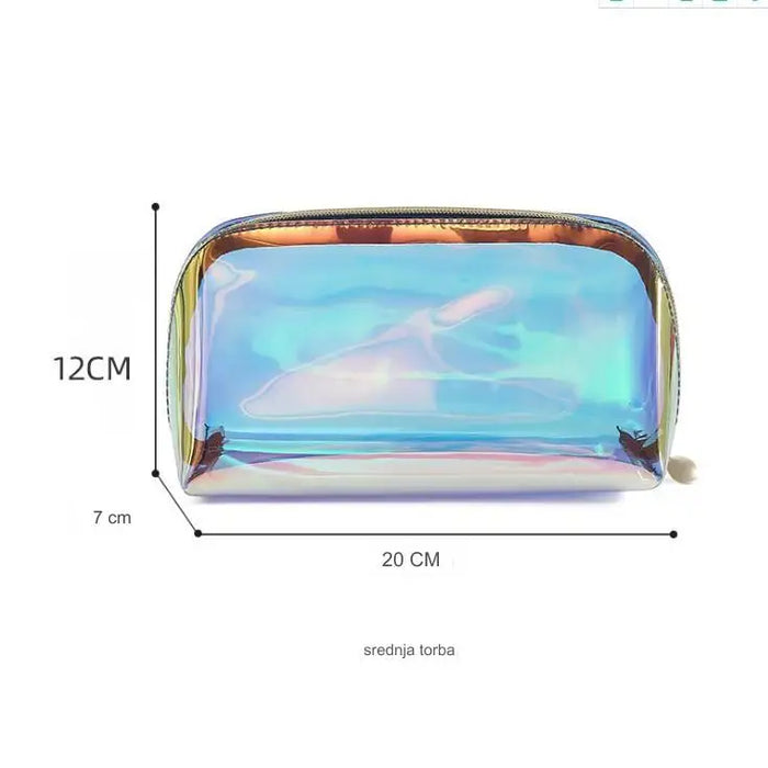 Multiple Functional Laser Cosmetic Bag for Toiletries and Makeup with TPU Transparent Design