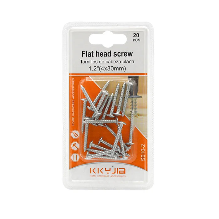 Flat head self-tapping screw set is perfect for furniture repair