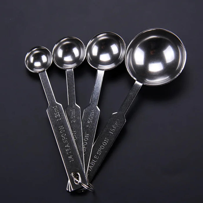 Stainless Steel Measuring Spoon Set - Color Box Included