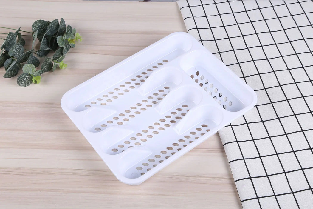 Plastic Drawer Organizer for Kitchen Tools and Cutlery Drain Tray Storage Box