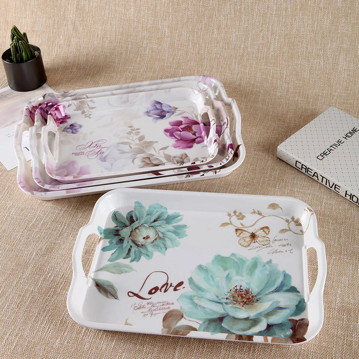 Creative European rectangular tea tray