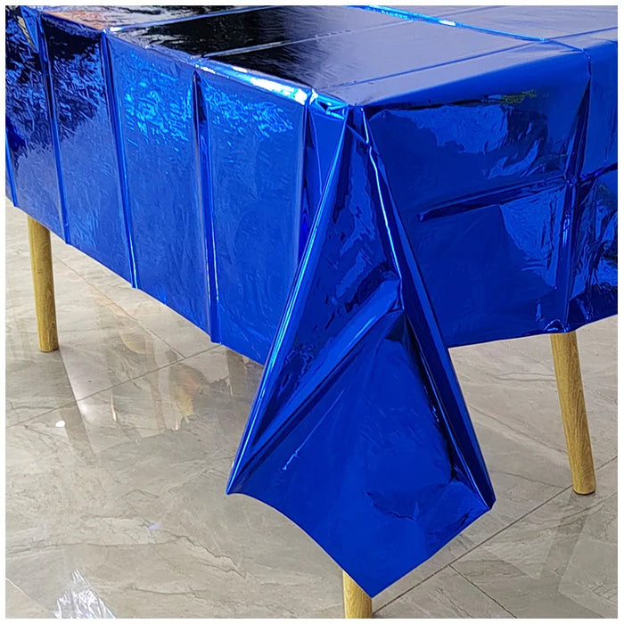 Disposable waterproof aluminum foil birthday party tablecloth scene props decorative supplies